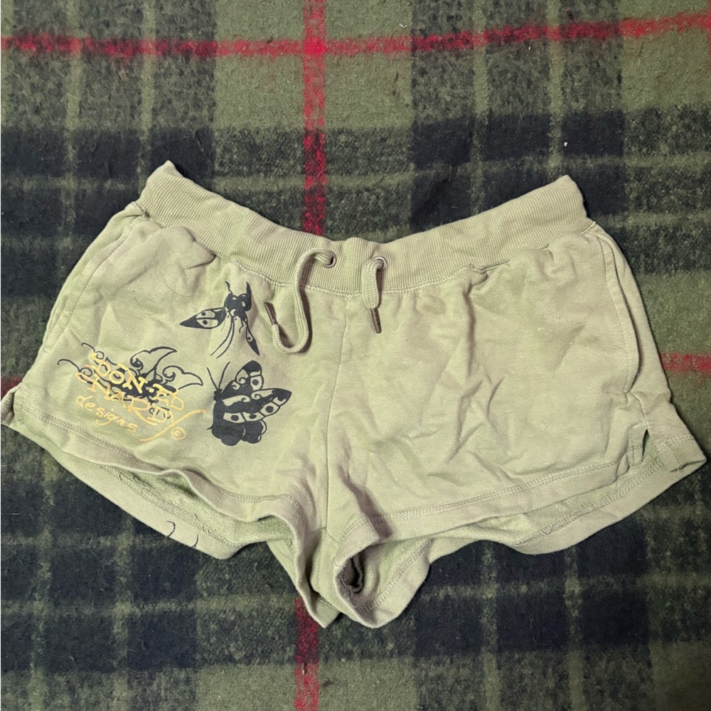 Green Ed-hardy Shorts